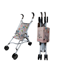 Carrito para muñecos PEQUEBEBE plegable 2