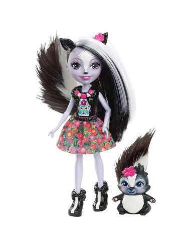 Enchatimals Muñeca Sage Skunk y Mascota Caper