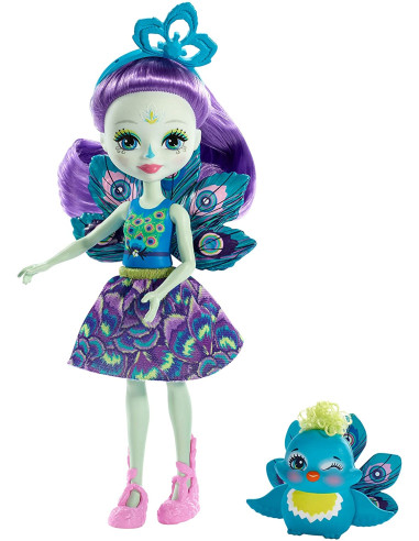 Enchantimals Muñeca Patter Peacock con Mascota 4 años