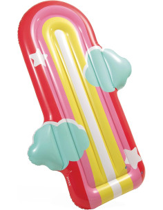 Colchoneta hinchable, 117x20x175 cm, Diseño arcoíris,... 2