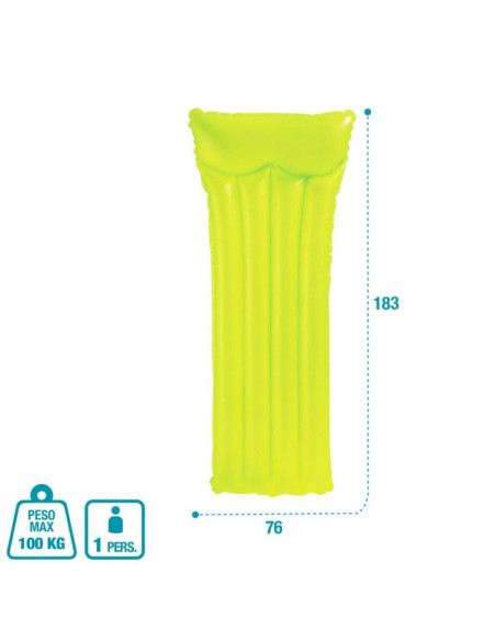 Colchoneta Neon Hinchable Intex (183 X 76 Cm)