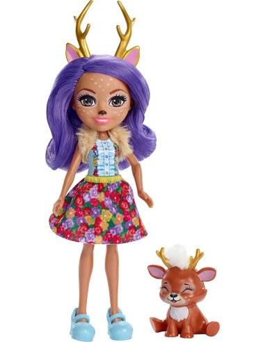 Enchantimals Muñeca Danessa Deer con mascota 4 años 