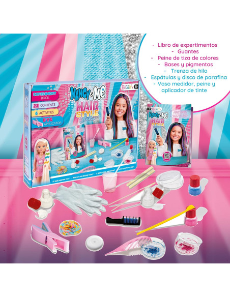 Kit peinados Nancy & Me Hair Style mechas de colores