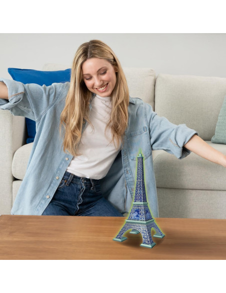 Puzzle 3D: 50 Aniversario, Torre Eiffel, Brilla en la Oscuridad, 216 Piezas
