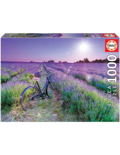 Puzzle 1000 piezas Bicicleta Campo Lavanda
