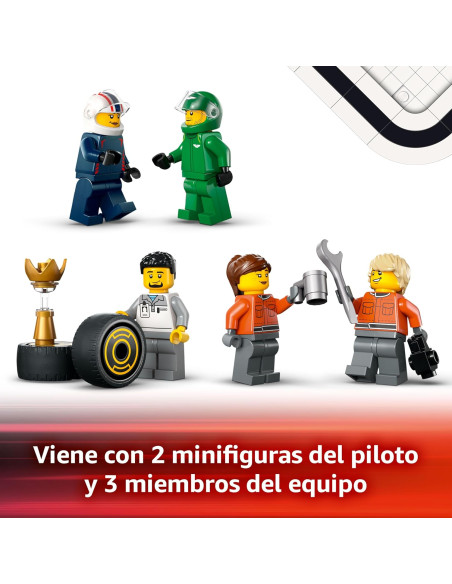 LEGO City Camión de F1 con Coches de F1 RB20 y AMR24, 2 Maquetas de Vehículos de Fórmula 1 Red Bull 