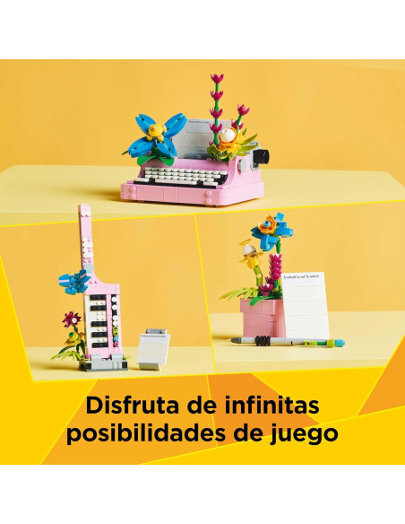 LEGO Creator 3 en 1 Máquina de Escribir con Flores 