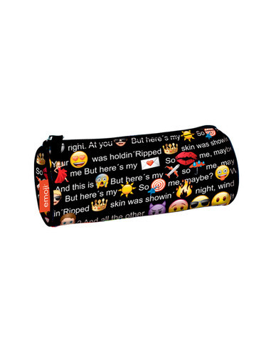 Estuche Portatodo cilindrico Emoji Talk