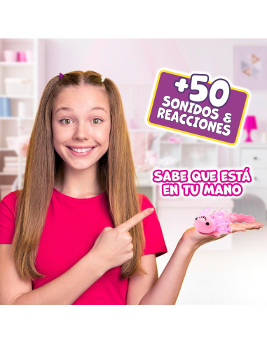 Fingerlings Axolot Interactivo, Ajolote Rosa...