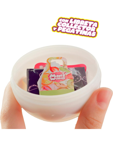 Mini World Caprichos, Mini Comiditas, 70 Sorpresas con Dulces, Bebidas y Pegatinas