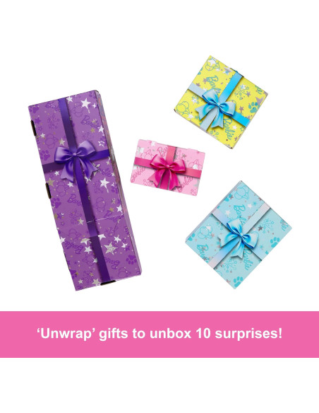 Barbie Party Unboxed Serie Cumpleaños de Mascotas Corazones Brillantes - Rosa