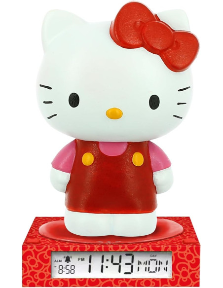 Lámpara 3D con Despertador y fecha Hello Kitty & Friends