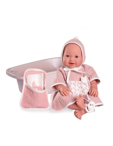 Recien Nacida Mia hace pipi con Capita de Baño y set 