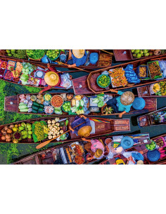 Puzzle 1000 piezas Hqc Mercado Flotante Thai 2
