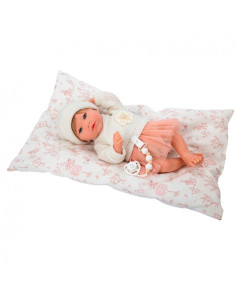 Bebé Reborn Julia rosa con cojín