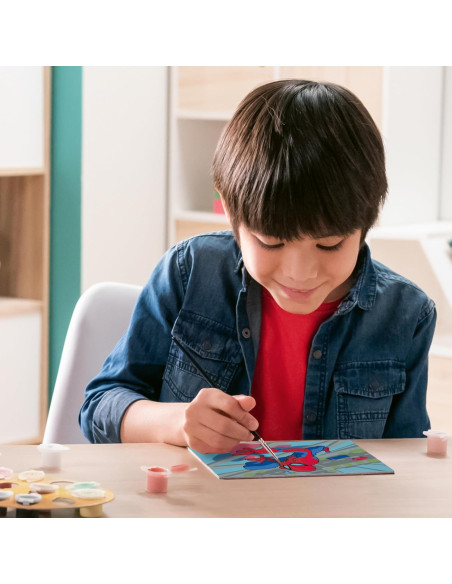 eart E: Marvel Spiderman | Pintar por Numeros Niños | Kit Manualidades Niños 