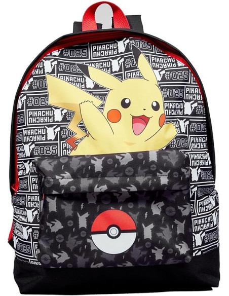 Pokemon Pikachu Pokeball - Mochila escolar 40 cm