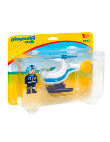 Playmobil 1.2.3 Helicóptero de Policía - 9383