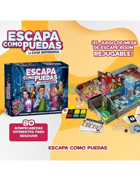 Escapa como Puedas, Escape Room Familiar rejugable