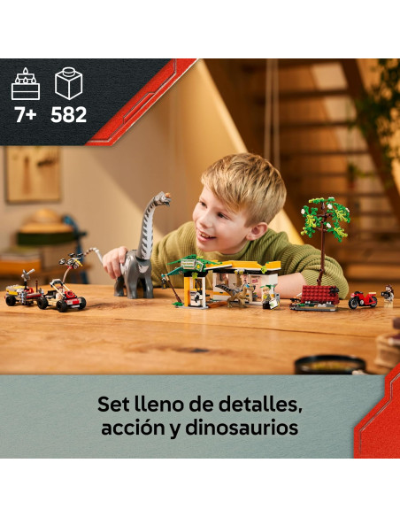 LEGO 76973 Jurassic World Misión de Seguimiento: Raptor y Titanosaurus