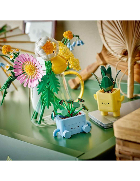 LEGO Botanicals Ramillete Rayos de Sol, Ramo de Flores Artificiales con Margaritas y Tulipanes