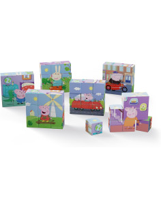 Peppa Pig - Rompecabezas de Madera 3X3 Peppa Pig - 6...