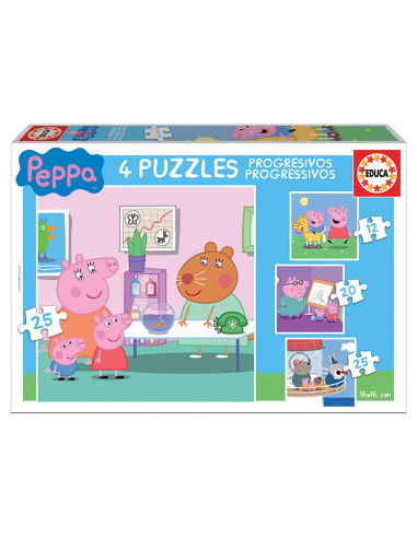 Puzzles Progresivos Peppa Pig 25 piezas