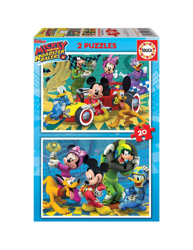 Puzzles Infantiles Mickey & The Roadster Racers 2X20 Piezas