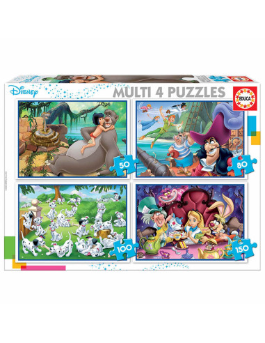 Puzzles Multi 4 Puzzles Clásicos Disney 