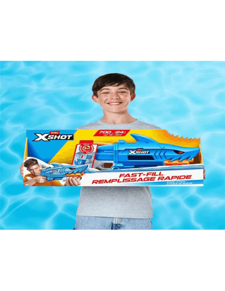 Pistola de Agua XShot Fast Fill Shark – Ataque tiburón con recarga rápida | ZURU