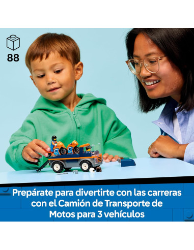 LEGO City Camión de Transporte de Motos -...