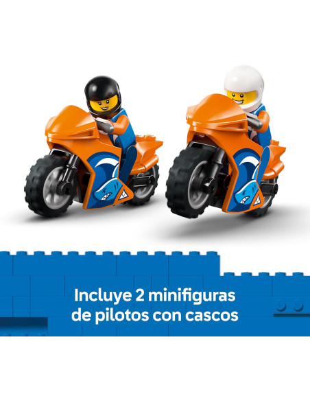 LEGO City Camión de Transporte de Motos - Juguete para la Motricidad Fina con Camión Plataforma
