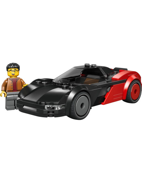 LEGO City Supercoche Eléctrico - Maquetas de Coche de Carreras de Juguete con Minifigura de Conducto