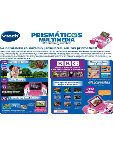 Prismáticos Multimedia Naturaleza y Aventura,...