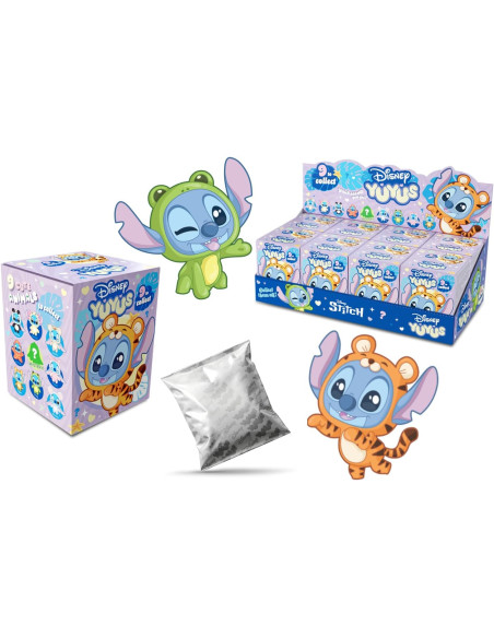Disney YuYus Stitch, Caja Sorpresa, Colgante Decorativo 12 cm (Charm) 9 diseños Diferentes