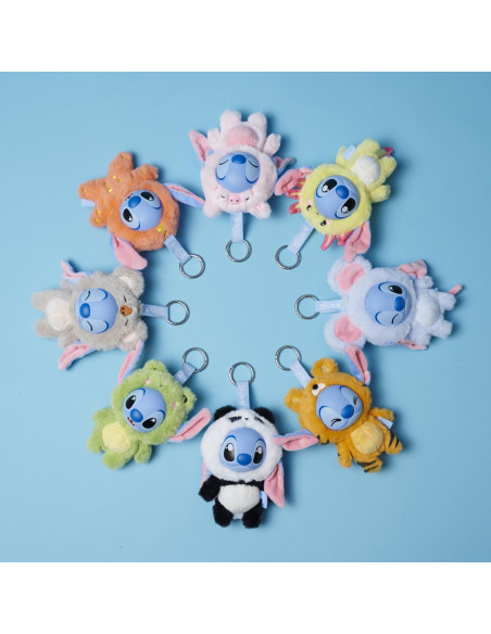 Disney YuYus Stitch, Caja Sorpresa, Colgante Decorativo 12 cm (Charm) 9 diseños Diferentes
