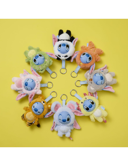 Disney YuYus Stitch, Caja Sorpresa, Colgante Decorativo 12 cm (Charm) 9 diseños Diferentes