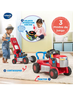 Baby Convertible 3 en 1 Tractor y Cortacésped, Juguete... 2