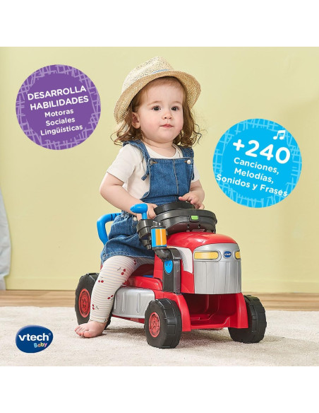 Baby Convertible 3 en 1 Tractor y Cortacésped, Juguete Niños +1 Año, Correpasillos y Andador