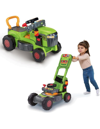 Baby Convertible 3 en 1 Tractor y Cortacésped...