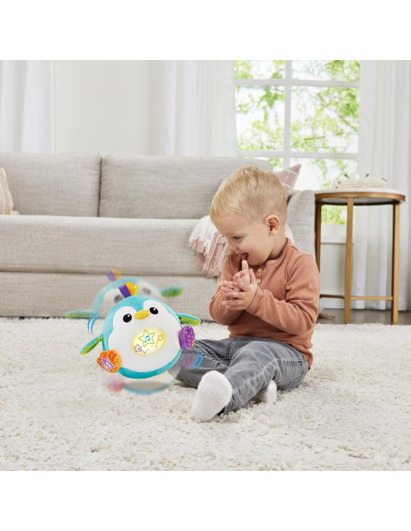 Pingüino saltitos Bota y rebota, Juguete para bebé +12 Meses, Pingüino Interactivo con Movimiento