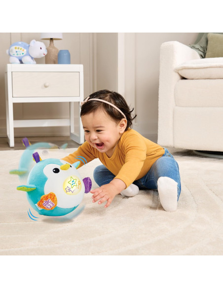 Pingüino saltitos Bota y rebota, Juguete para bebé +12 Meses, Pingüino Interactivo con Movimiento