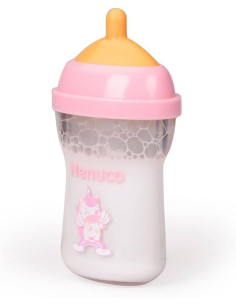 Nenuco - Accesorios Biberón, de Colores Blanco y Rosa