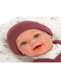 Muñeca Elegance con peso 35 cm Gadi Granate con cojin 2