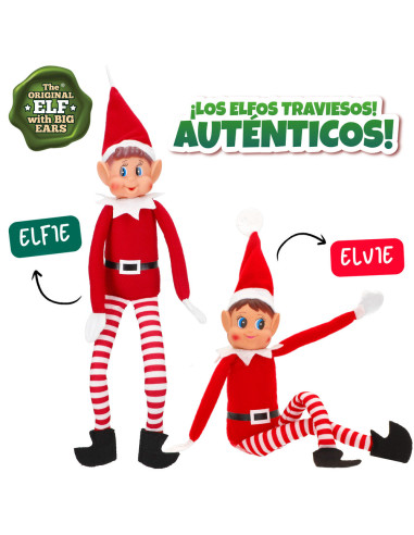 Elfos pack 2 unidades 30cm chico y chica