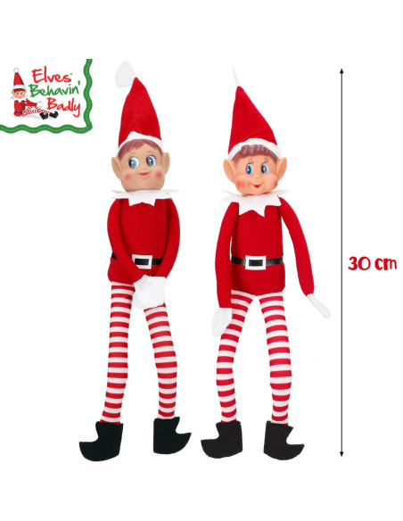 Elfos pack 2 unidades 30cm chico y chica