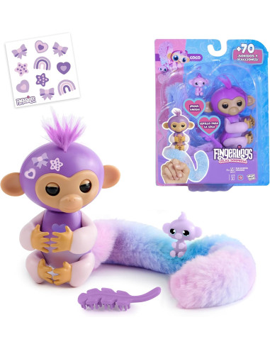 Fingerlings Colas Sorpresa Mono, peina su...