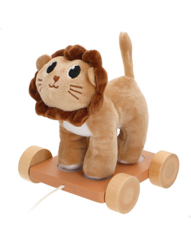 Arrastre madera & peluche animal surtidos +12m 