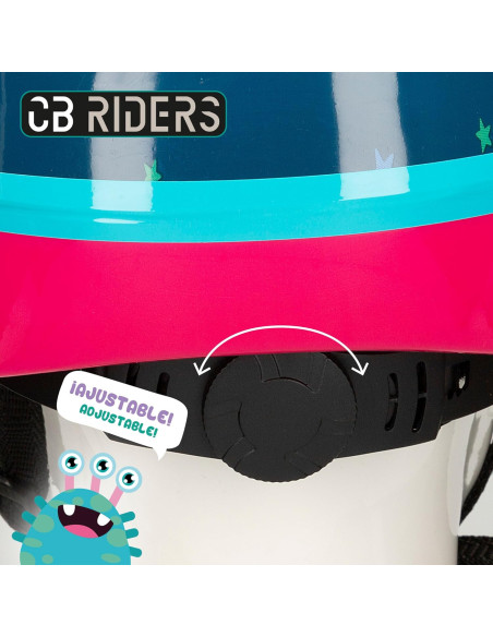 Set Casco y Protecciones para niños, Ride & Roar, Diseño Monstruos