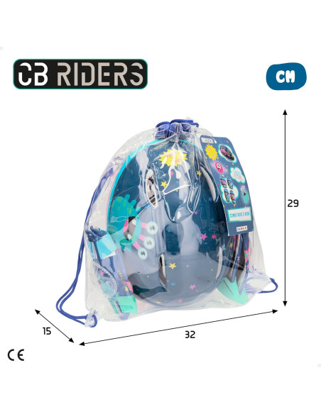 Set Casco y Protecciones para niños, Ride & Roar, Diseño Monstruos